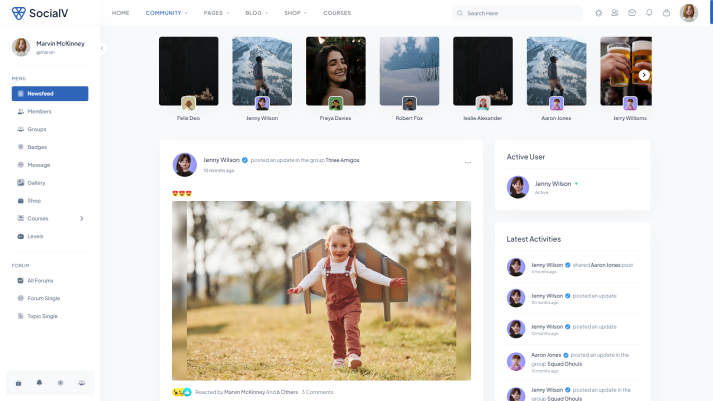 Buddypress Theme Like Facebook | Social Network and Community BuddyPress Theme | SocialV | Iqonic Design